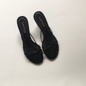 Ralph Lauren Black Sz 7 Sandals